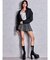 ハイウエストWIDE BELTプリーツデニムスカートライクショートパンツ