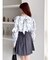 ヘアリーフラワーシフォンブラウス