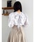 ヘアリーフラワーシフォンブラウス