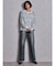 ハイウエストBACK LACE UPストレートデニムパンツ