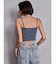 ハイウエストBACK LACE UPストレートデニムパンツ