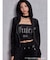 GYDA×Juicy Couture GG JC Emboss Big Bling Velour Hoodie