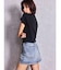 Vintageデニムスカートライクショートパンツ