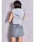 Vintageデニムスカートライクショートパンツ