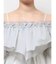 オフショルラッフルブラウス