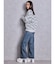 GYDA SLANT PATTERNニットトップス