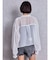 ハイウエストBACK RIPPEDデニムショートパンツ