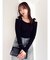 【WEB限定】ショルダーリボンニットトップス