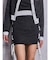 フロントレースアップラメニットスカートライクショートパンツ