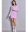 フロントレースアップラメニットスカートライクショートパンツ