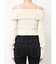 FRONT BUTTON OFF SHOULDER KNIT