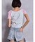 GYDA×ハローキティ レオパードラグランTシャツ