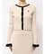【FILA別注】ドライタッチバイカラーフリルデザインニットカーディガン