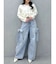 リボンバレルデニムパンツ