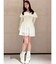 オフショルシフォンミニワンピース