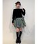 アシメヘムデニムミニスカート