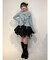 アシメヘムデニムミニスカート