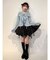 アシメヘムデニムミニスカート