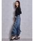 ハイウエストGYDA chainデザインジョガーデニムパンツ