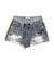 ジャストウエストGYDA bijou sublimation printingデニムショートパンツ
