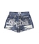 ジャストウエストGYDA bijou sublimation printingデニムショートパンツ