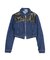 【TINY】フェイクレザードッキングデニムZIPショートジャケット