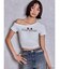GYDA/Disney/ラメプリントワンショルダーTシャツ