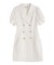 レースアップスリーブシアーワンピース