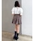 ペプラムタックボウタイブラウス