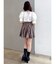 ペプラムタックボウタイブラウス