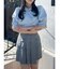 プリーツラップミニスカート