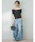 ハイウエスト2wayワイドデニムパンツ