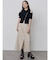 ショルダーカットZIPハーフニット