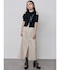 ショルダーカットZIPハーフニット