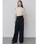 ショルダーカットZIPハーフニット