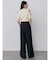 ショルダーカットZIPハーフニット