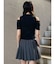 ショルダーカットZIPハーフニット