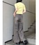 ショルダーカットZIPハーフニット