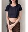 エンボスロゴクロップドTシャツ