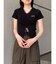 レースレイヤードVネックハーフニット