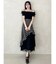 異素材使いラッフルティアードスカート