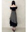 異素材使いラッフルティアードスカート