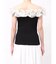 2WAY異素材ランダムラッフルノースリニット