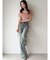 【新色追加】カットアウトリボンデニムパンツ