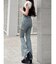 【新色追加】カットアウトリボンデニムパンツ
