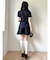 ハーフスリーブカットミニワンピース