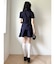 ハーフスリーブカットミニワンピース