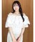 【WEB限定】ラインリボンシャーリングブラウス
