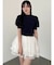 ティアードチュールミニスカパン