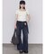クロスベルトカットワイドジーンズ